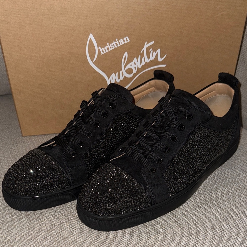 Christian Louboutin Louis Junior Strass Low-Top Sneakers